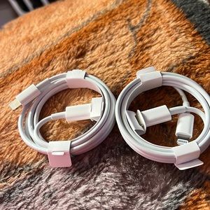 2 iPhone fast charger cord